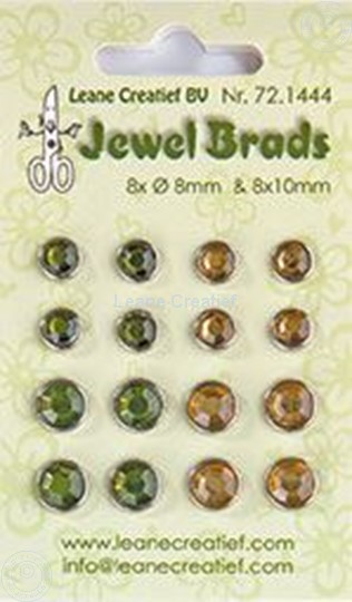 Image sur Jewel brads moss green/light gold