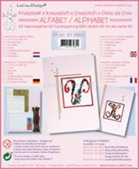 Picture of Alphabet cross stitch cards kit #1