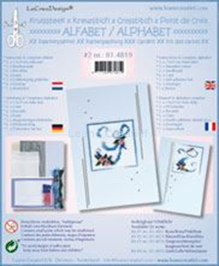 Afbeelding van Alfabet kruissteek kaartborduur kit met kraaltjes #2