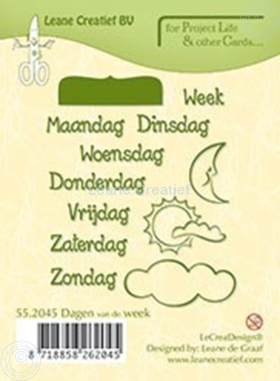 Image sur Dagen van de week NEDERLANDS