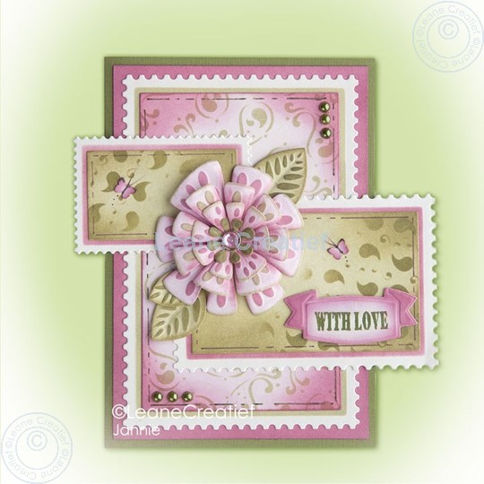 Image sur Fantasy paper flower on frame pink