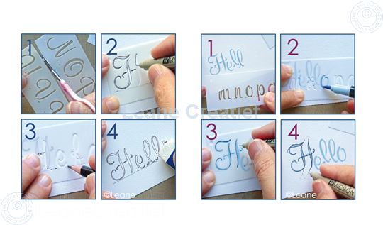 Picture of 2 Templates for Handlettering Alphabet style 1, Upper case+ Lower case+Numbers