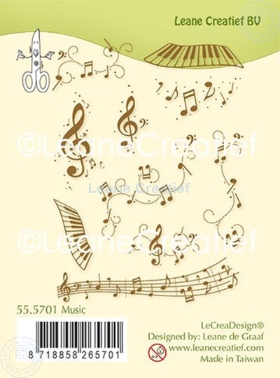Afbeelding van Combi clear stamp Muziek