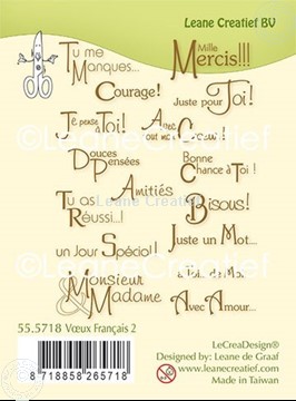 Afbeeldingen van Combi clear stamp Teksten Frans 2.