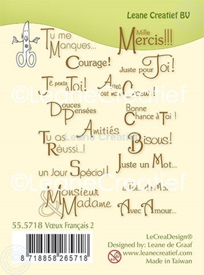 Afbeelding van Combi clear stamp Teksten Frans 2.