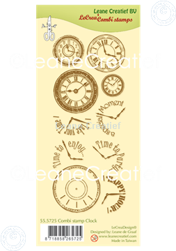 Afbeeldingen van Combi clear stamp Clock