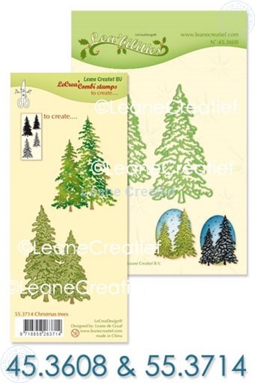 Afbeelding van Set Lea'bilitie & Clearstamp Christmas trees