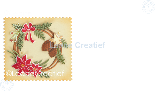 Image sur Set Stamp & Contour Die Wreath X-mas