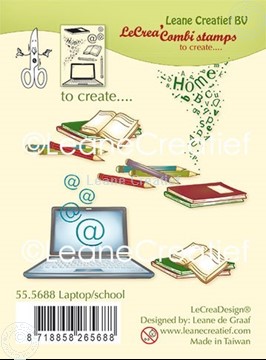 Picture of Combi clear stamp Laptop - School
