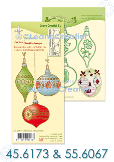 Afbeelding van Set Lea'bilitie & Clearstamp kerstornamenten
