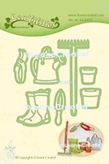 Afbeelding van Lea’bilitie® Tuin set gieter, hark, laarzen snij en embossing mal