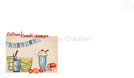 Image sur LeCreaDesign® combi tampon clair Party & snacks