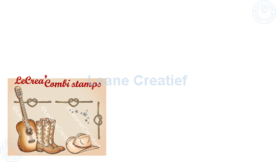 Picture of LeCreaDesign® combi clear stamp Cowboys & Line dance