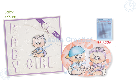 Afbeelding van LeCreaDesign® combi clear stamp Baby jongen en meisje