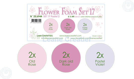 Image sur Flower Foam set 17 /6x feuille A4/3 couleurs Pastel 2