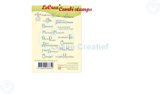 Picture of LeCreaDesign® combi clear stamp French words 4.