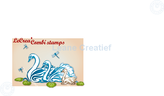 Picture of LeCreaDesign® combi clear stamp Swan family