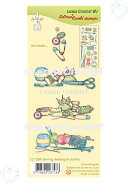 Picture of LeCreaDesign® combi clear stamp Sewing, knitting & crochet