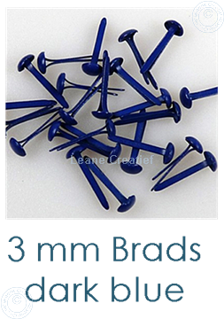 Picture of 40 Brads Dark blue 3mm