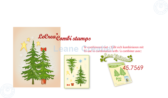 Image sur LeCreaDesign® tampon clair à combiner Sapins de Noël