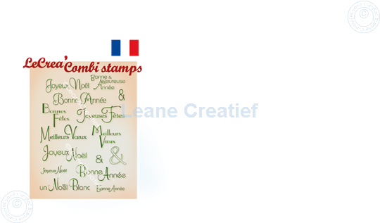 Afbeelding van LeCreaDesign® clear stamp met Franstalige Kerst & Nieuwjaar wensen
