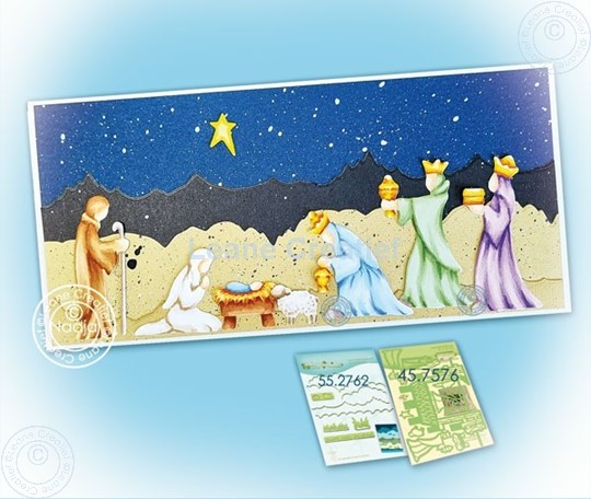 Afbeelding van Nativity scene slim line card
