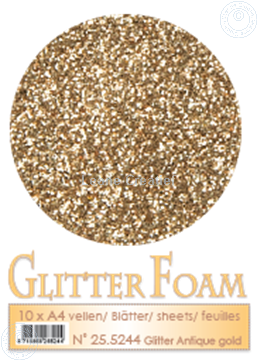 Picture of Glitter Foam A4 sheet Antique gold