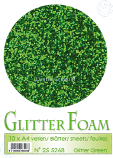 Afbeelding van Glitter Foam A4 sheet Green