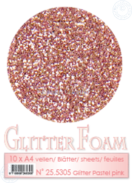 Picture of Glitter Foam A4 sheet Pastel Pink