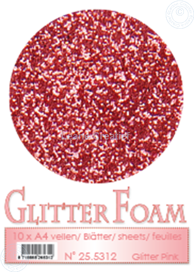 Afbeelding van Glitter Foam A4 sheet Pink