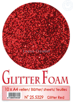 Image de Glitter Foam A4 sheet Red