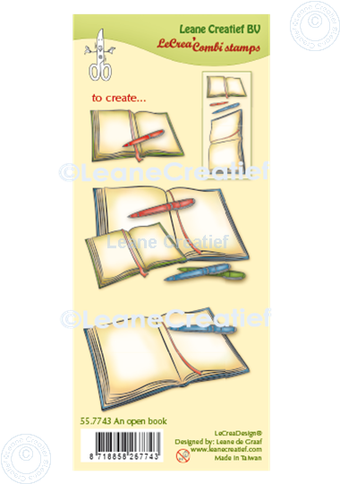 Image sur LeCreaDesign® tampon clair à combiner Un livre ouvert