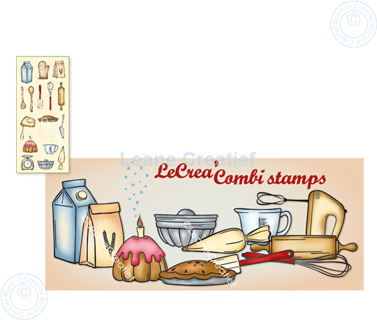 Picture of LeCreaDesign® combi clear stamp Baking supplies