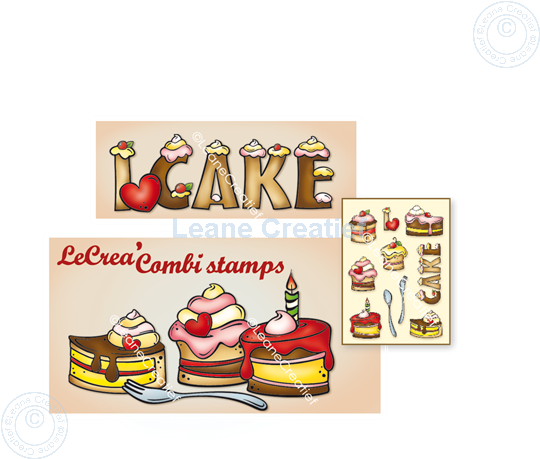 Picture of LeCreaDesign® combi clear stamp Let's have cake