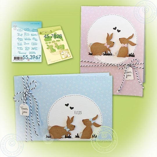 Afbeelding van clean & simple card bunnies