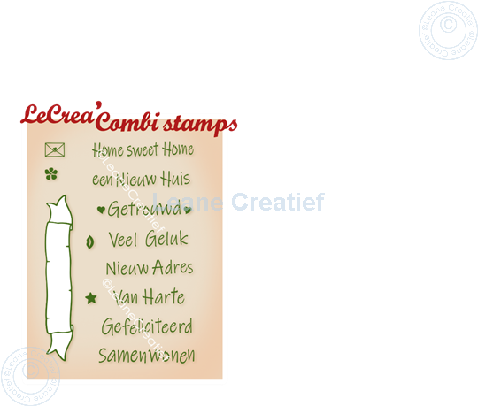 Afbeelding van LeCreaDesign® combi clear stamp Banner & Nederlandse teksten
