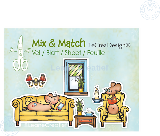 Image sur Feuilles A4 de Mix & Match Mice, À la maison