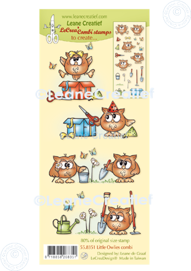 Picture of LeCreaDesign® combi clear stamp Little Owlies