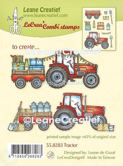 Afbeelding van LeCreaDesign® combi clear stamp Tractor   