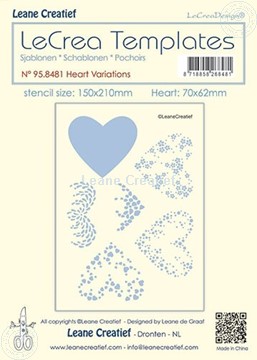 Bild von Schablone Herz Variationen