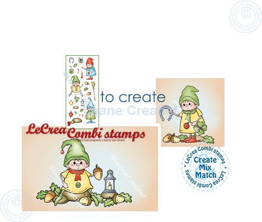 Image sur LeCreaDesign® tampon clair à combiner Gnomes