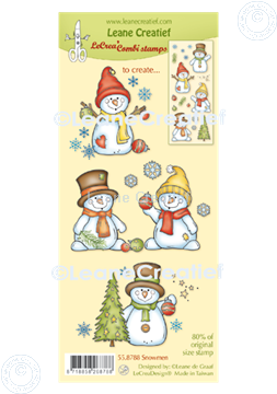 Afbeeldingen van LeCreaDesign® combi clear stamp Sneeuwmannen