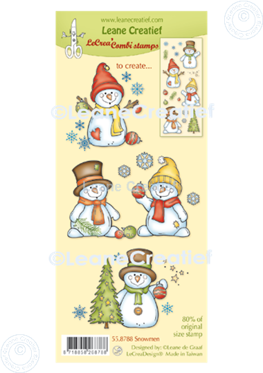 Afbeelding van LeCreaDesign® combi clear stamp Sneeuwmannen