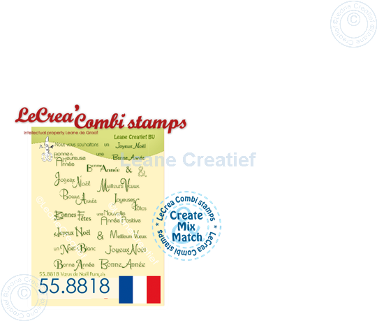 Afbeelding van LeCreaDesign® clear stamp Vœux de Noël Français