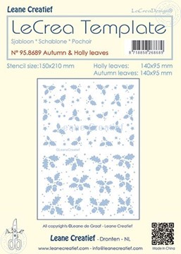 Picture of Template Autumn & Holly leaves