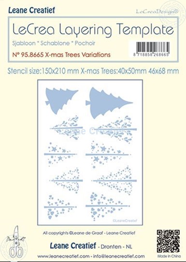 Bild von Layering Schablone Variationen von Weihnachtsbäumen