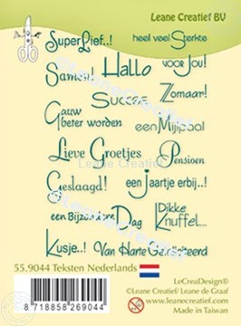 Image de LeCreaDesign® tampon clair à combiner Textes Néerlandais