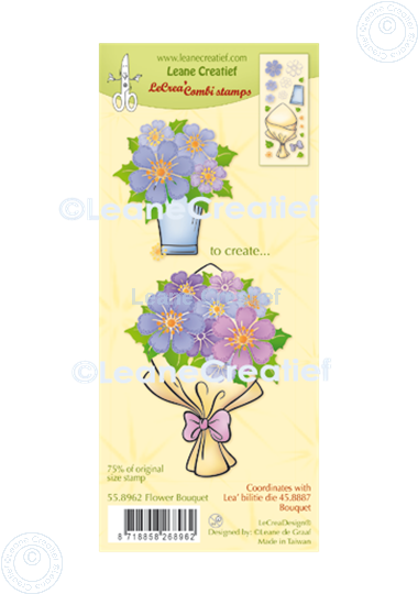 Afbeelding van LeCreaDesign® combi clear stamp Boeket bloemen (te combineren met Lea'biltie die 45.8887)