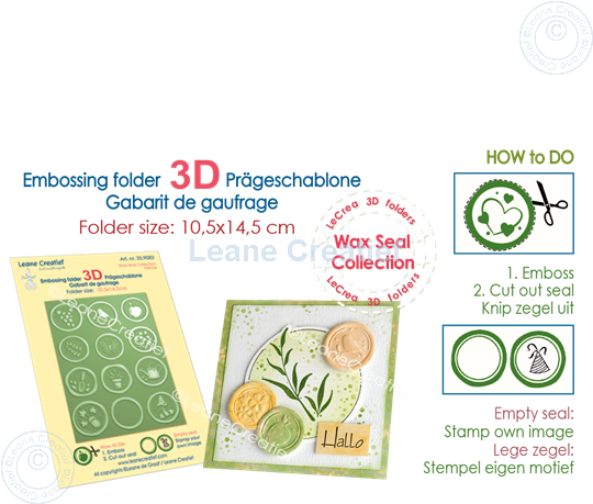 Picture of 3D embosing folder Wax seals Nature