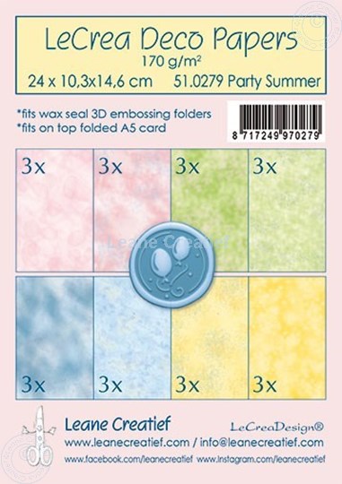 Bild von Deko Papier Embossing Set Party & Sommer